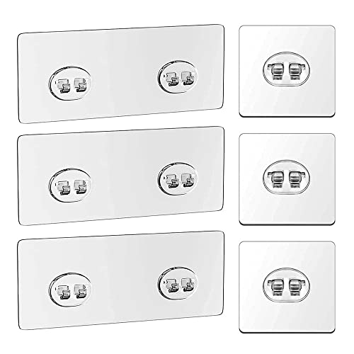 DAGORD 16 Stück Duschregal Haken Transparent Klebehaken Extra Stark für Regal Ersatzhaken Dusch-Caddy Selbstklebende Haken für Küche Badezimmer Eckregale Duschablage Korb - Einzel- und Doppelhaken DAGORD 16 Stück Duschregal Haken Transparent Klebehaken Extra Stark für Regal Ersatzhaken Dusch-Caddy Selbstklebende Haken für Küche Badezimmer Eckregale Duschablage Korb - Einzel- und Doppelhaken von DAGORD