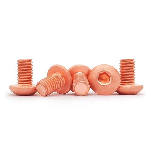 1–10 Stück M3 M4 M5 M6 M8 T2 reines Kupfer, runder Innensechskant, Innensechskantschraube mit hoher Sechskant-Maschinenschraube(14mm,M5 (5Pcs)) von DAGROD