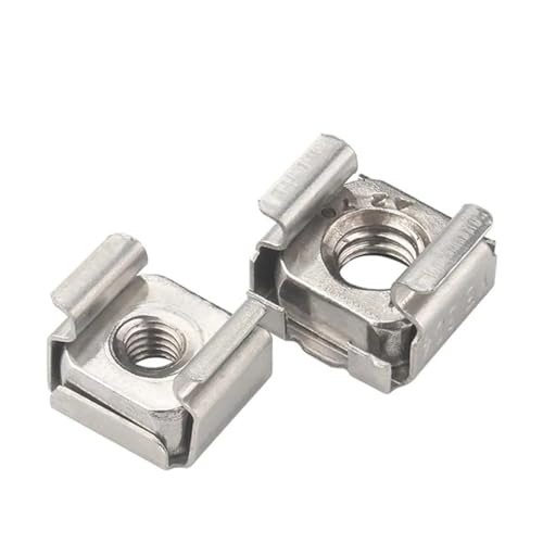 1–10 Stück M4 M5 M6 M8 M10 M12 A2-70 304 Edelstahl Quadratischer Clip Schwimmende Kassettenkäfigmutter Serverschrank Regal Rackmontage(2Pcs M10) von DAGROD