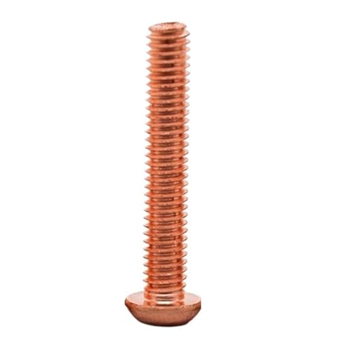 1–10 Stück T2 reines Kupfer, runder Innensechskantkopf, Innensechskantschraube mit hoher Sechskant-Maschinenschraube, M3, M4, M5, M6, M8(14mm,M8 (1Pcs)) von DAGROD
