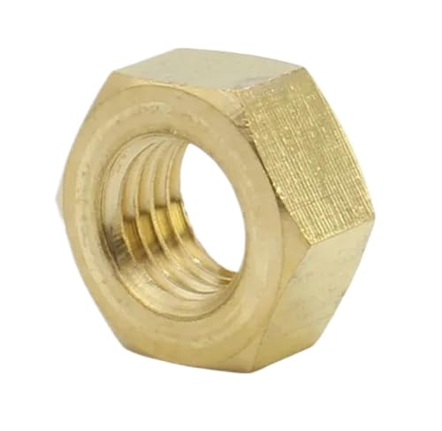 1–100 Stück Sechskant-Sechskantmutter aus massivem Messing und Kupfer for M1,4 M1,6 M2 M2,5 M3 M4 M5 M6 M8 M10 M12 M14 M16 M18 M20 – M20 Schraubenbolzen(M16 (1PCS)) von DAGROD