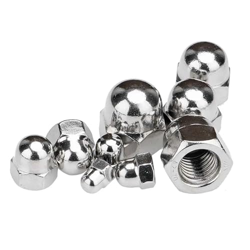 1–20 Stück 6–32 8–32 10–24 32 1 4–20 5 16–18 3 8–16 7 16–14 1 2–13UNC Dekorative Abdeckung aus Edelstahl 304, Halbkreis-Kuppelkappe, Hutmutter(Yellow) von DAGROD