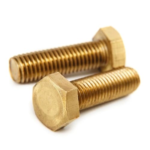 1~20 Stück Messing Sechskant-Maschinenschrauben Kupferschrauben Sechskantschrauben mit Gewinde HW207 DIN933 M4 M5 M6 M8 M10 M12 M14 M16 M20(16mm,M8 (2Pcs)) von DAGROD