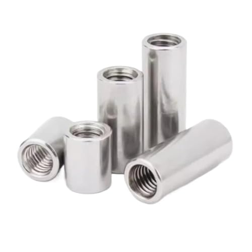 1–5 Stück M2 M2.5 M3 M4 M5 M6 M8 M10 Lange Stangenkupplung Rundmutter 304 Edelstahl Abstandshalter(M4 5PCS,X6mm) von DAGROD