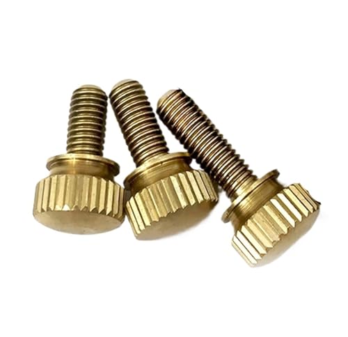 1–5 Stück Messing-Doppelschicht mit Stufen, hoher Kopf, gerändelte Handschraube, Doppelschicht-Computergehäuseschrauben, reines Kupfer, M3, M4, M5, M6, M8, M10(6mm,M4 (3Pcs)) von DAGROD