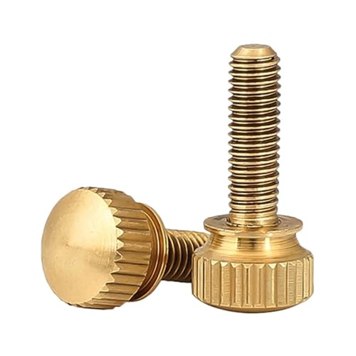 1–5 Stück Messing-Doppelschicht mit Stufen, hoher Kopf, gerändelte Handschraube, Doppelschicht-Computergehäuseschrauben, reines Kupfer, M3, M4, M5, M6, M8, M10(8mm,M6 (2Pcs)) von DAGROD