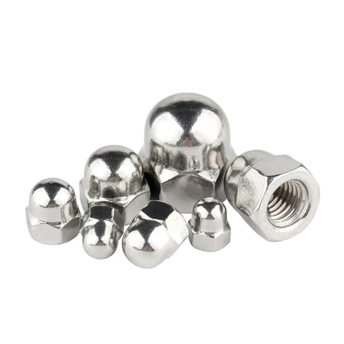 1–50 Stück M3 M4 M5 M6 M8 M10 M12 M14 M16 M18 Eichel-Überwurfmutter 304 201 Edelstahl Dekorative Kuppel-Überwurfmuttern Blindmuttern(304 Stainless Steel,M5 (50PCS)) von DAGROD