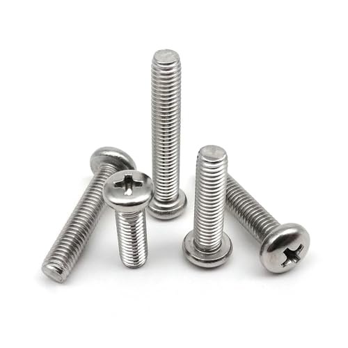 10/50 stücke M2 M2.5 M3 M3.5 M4 M5 M6 M8 Lange GB818 A2 304 edelstahl Kreuz Runde Pan Kopf Schraube Bolzen(12mm,M6 10pcs) von DAGROD