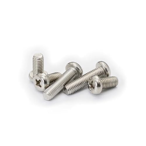 10–200 Stück M2 M2.5 M3 M4 M5 M6 M8 GB818 304 Edelstahl Kreuz Rund Flachkopfschraube Bolzen(3mm,100pcs M3) von DAGROD