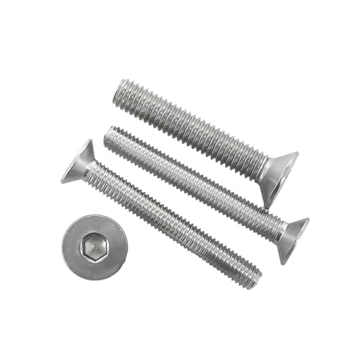 10–50 Stück 304 Edelstahl Innensechskantschrauben Gewinde Metall Maschinenschrauben M3 M4 M5 M6 A2 Sechskantschrauben(DIN7991,8mm,M3(50Pcs)) von DAGROD