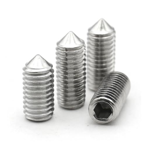 10 Stück M2 M2.5 M3 M4 M5 M6 M8 M10 M12 DIN914 304 Edelstahl Sechskant-Innensechskantschrauben Kegelspitze Schraube(8mm,M2.5 (10pcs)) von DAGROD