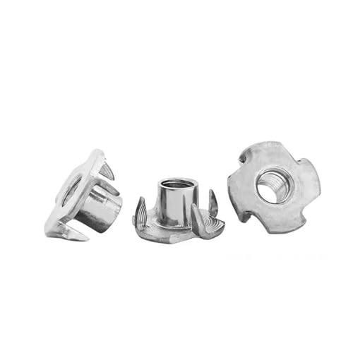 10Pcs 304 Edelstahl Vier Krallen Mutter Lautsprecher Möbel Mutter T-mutter Blind T Muttern(M6x10) von DAGROD