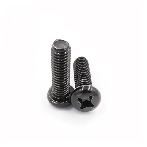 15–60 Stück M1.6 M2 M2.5 M3 M3.5 Flachkopfschrauben 304 Edelstahl Rundkopf Kreuzschrauben Maschinenschrauben Nägel Gewindebefestigung(M1.6x10mm 40pcs) von DAGROD