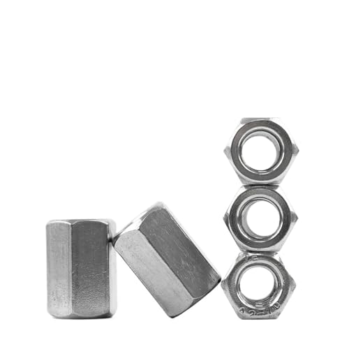 2/5 Stück Verlängerte lange Sechskant-Überwurfmutter M3 M4 M5 M6 M8 M10 304 Edelstahl Abstandshalter Stangenverbinder Gewindemutter for Bolzen Bolzen Schrauben(M4x7x20mm 5pcs) von DAGROD
