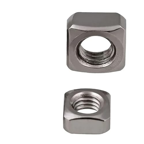 2–20 Stück M3 M4 M5 M6 M8 M10 M12 Vierkantmuttern aus Edelstahl 316, Maschinenschraubenmuttern, A2 – 70(M10-2pcs) von DAGROD