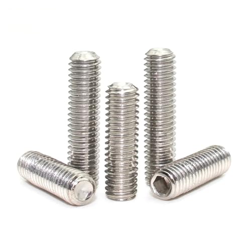 2–30 Stück M1.6 M2 M2.5 M3 M4 M5 M6 M8 M10 M12 M14 M16 Sechskant-Innensechskantschraube, flacher Kopf, Edelstahl, kopflos(2mm,M6x5pcs) von DAGROD