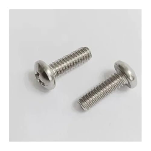 2 Stück M3 M4 M5 M6 Linksgewindeschrauben Flachkopfschraube 304 Edelstahl Rundkopf Kreuzschrauben Maschinennagel(M5x40mm) von DAGROD