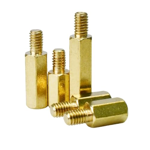 20/50 Stück M2 Messing männlich-weiblich Sechskant-Abstandshalter Außengewinde Kupferpfosten-Isolation for Motherboard-Widerlagerplatine(20mm(50pcs),M2 (Thread 4mm)) von DAGROD