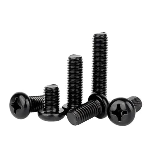 20–100 Stück M1 M1.2 M1.4 M1.6 M2 M2.5 Schwarze 304 Edelstahlschrauben Kreuzrund Flachkopfschrauben Gewinde Nagelmaschinenschrauben(M1.6x16mm (50pcs)) von DAGROD