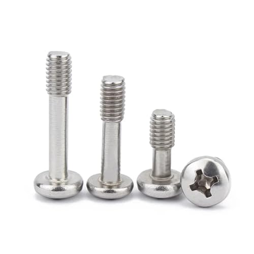 5–10 Stück Kreuzbolzen M2 M2.5 M3 M4 M5 M6 M8 304 Edelstahl Flachkopf Kreuzverriegelungsschraube Halbgewinde Rund Flachkopfschraube(M2.5x10mm-10pcs) von DAGROD