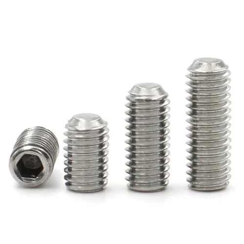 5–20 Stück Innensechskant-Stellschrauben, Ringschneide, Edelstahl, M1.6 M2 M2.5 M3 M4 M5 M6 M8 M10 M12, kopflose Innensechskantschraube, DIN916(4mm,M2 (20pcs)) von DAGROD