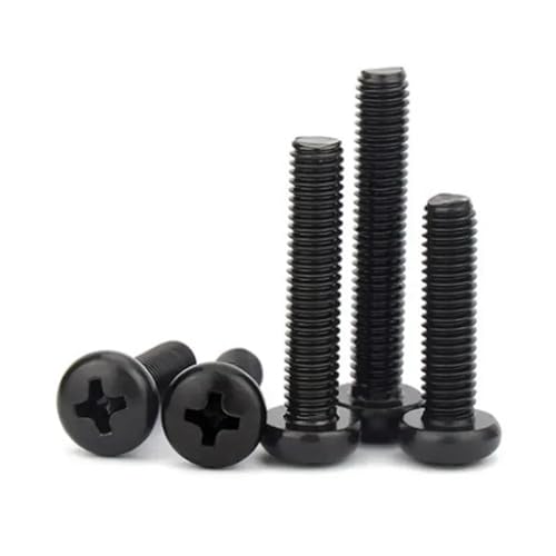 50/60 Stück M1.4 M1.6 Schrauben Flachrundkopfschraube Maschinenschraube Kreuzschlitzgewinde Nägel 304 Edelstahl SCHWARZ(M1.6x14mm (50pcs)) von DAGROD