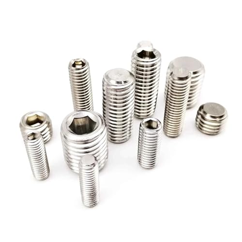 50 Stück DIN913 Sechskant-Innensechskantschraube mit flacher Spitze, M2, M2.5, M3, M4, M5, M6, M8, A2-70, 304 Edelstahl(50pcs M2x6mm) von DAGROD