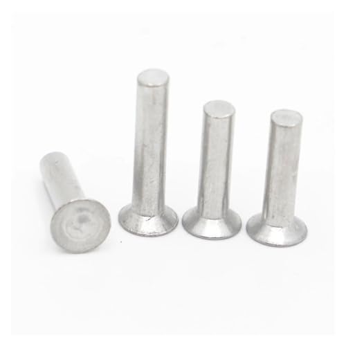 DAGROD 5-20 Stück GB869 Senkkopf-Aluminium-Vollniet M2 M2,5 M3 M4 M5 M6 M8(M4 20pcs,30mm) von DAGROD