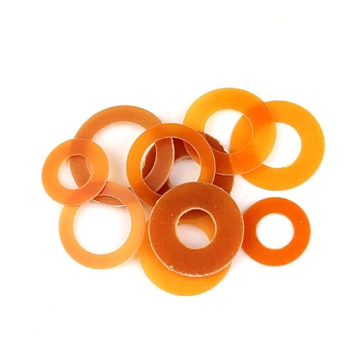 DAGROD SeroNi 100/200 Stück runde, hochtemperaturbeständige Isolierdichtung/Unterlegscheibe aus Bakelit M2-M12 Gasket(100pcs 12x20x0.5) von DAGROD