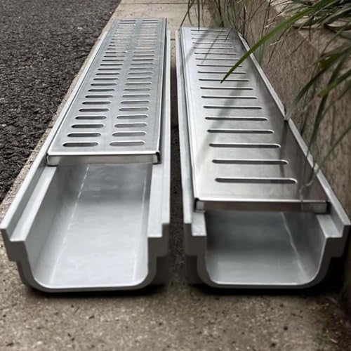 entwässerungsrinne flach Hoch 4/6/10 Cm Niedrigprofil Entwässerungsrinnen und Gitterroste, Auffahrt Entwässerungsrinnen Heelguard Wie zu installieren, Dauerhaftes Abflusssystem für Küchenkanalisation von DAGROD