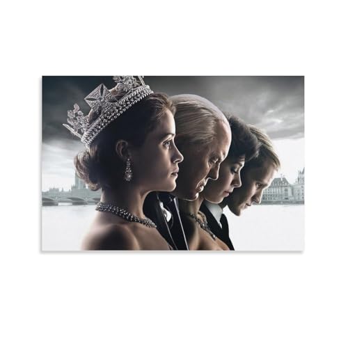 DAGUYS Filmposter "The Crown TV-Show", 33 Stück, Leinwand-Kunstposter und Wandkunstdruck, moderne Familiendekor-Poster, 40 x 60 cm von DAGUYS