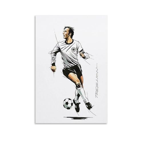 DAGUYS Kunstdruck auf Leinwand, Motiv: Legendärer Fußballspieler Franz Beckenbauer, 16 Stück, 60 x 90 cm von DAGUYS