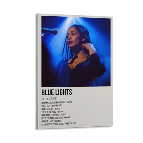 DAGUYS Pop Music Sängerin Jorja Smith Blue Lights Einzelposter Leinwand Wandkunst Poster Dekorativ Modern Home Print Bild Kunstwerke Poster 20 x 30 cm von DAGUYS