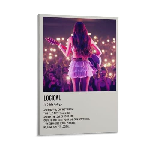 DAGUYS Pop-Musik-Sängerin LOGICAL von Olivia Rodrigo, Einzelposter, Kunst, Wandgemälde, Leinwand, Poster, moderne Schlafzimmer-Dekoration, 30 x 45 cm von DAGUYS