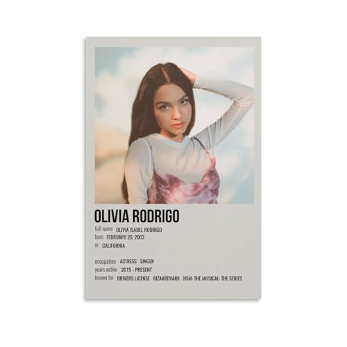 DAGUYS Popsängerin Olivia Rodrigo Musikposter 3 Leinwand-Kunstposter und Wandkunstdruck, moderne Familiendekor-Poster, 30 x 45 cm von DAGUYS