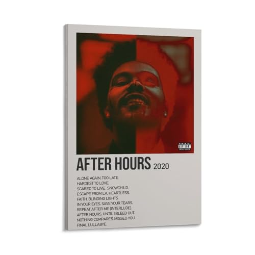 DAGUYS Poster, Motiv: Sänger The Weeknd Album After Hours Poster, Wandkunst, Bild, Poster, Leinwanddruck, Poster, Kunstwerke, Raumdekoration, 30 x 45 cm von DAGUYS