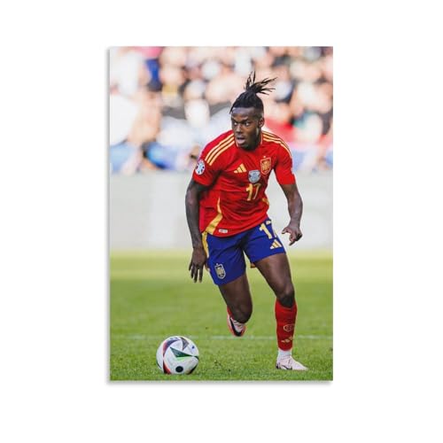 DAGUYS Poster 2024 Champions Nico Williams 13 Leinwand-Kunstposter und Wandkunst, Bild, Druck, moderne Familiendekoration, Poster, 30 x 45 cm von DAGUYS