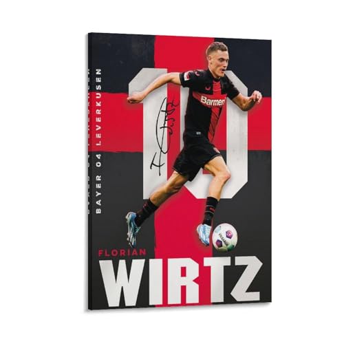 DAGUYS Poster mit Fußballspieler Florian Wirtz, Gemälde auf Leinwand, Wandkunst, Poster, Rollbild, Wanddekoration, Heimposter, 20 x 30 cm von DAGUYS