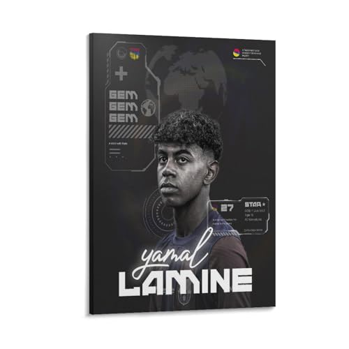 DAGUYS Poster mit Fußballspieler Lamine Yamal, Wandkunst, Poster, Drucke, Heimdekoration, Bild, Leinwand, Gemälde, Poster, 30 x 45 cm von DAGUYS