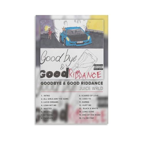 DAGUYS Rapper Juice Wrld Goodbye & Good Riddance Alben, Musikposter, 3 Poster, Wandkunst, Gemälde, Leinwanddrucke, Dekor-Poster, Kunstwerke, 30 x 45 cm von DAGUYS