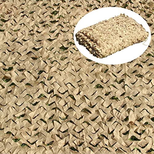 Tarnnetz 3x4m Beige Sonnenschutzgitter Sonnensegel, Militärisches Camouflage Netz, Sonnensegel, Für Jagd, Camping, Partydekoration, Leichtes Schattennetz, Outdoor (Size:3X5M/9.8X16.4FT) von DAHAI STORE