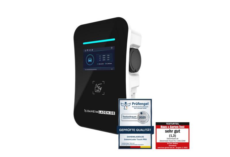DAHEIM LADEN Elektroauto-Ladestation DaheimLader Touch PRO Wallbox, 11kW / 16A, 3-phasig, mit App, RFID, MID-Stromzähler, DockingStation, OCPP Version 1.6j DAHEIM LADEN Elektroauto-Ladestation DaheimLader Touch PRO Wallbox, 11kW / 16A, 3-phasig, mit App, RFID, MID-Stromzähler, DockingStation, OCPP Version 1.6j von DAHEIM LADEN