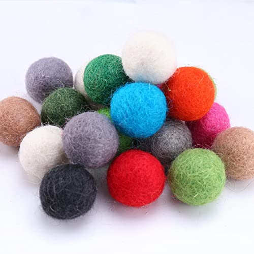 DAHI 20pcs bunt Filzkugeln Wollfilz Perlen Filz 30mm Pom Poms zum Basteln DIY Kreative Handwerk von DAHI