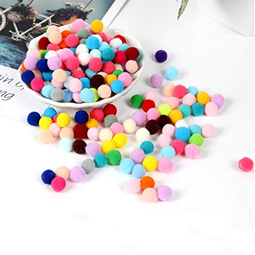 DAHI Pompons ca.2000stk kleine Bommeln 10mm Pom bälle Flauschigen Plüsch Bälle Mini Pom Pom Set zum Basteln DIY Kreative Handwerk(2000stk) von DAHI