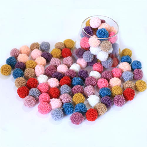 DAHI bunte Pompons 120 stk Bommeln bälle 15mm Flauschigen Plüsch Bälle Filzbälle Filzkugeln Pom Pom Set zum Basteln DIY Kreative Handwerk (120pcs/1.5cm) von DAHI