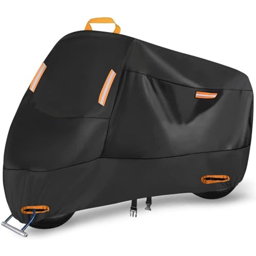 DAHJSD Motorrad Abdeckplane für BMW Concept CE02 2021, Outdoor Motorradabdeckung Wasserdicht Staubdicht Reißfest, mit Verschlusslöchern Reflektierenden Streifen von DAHJSD