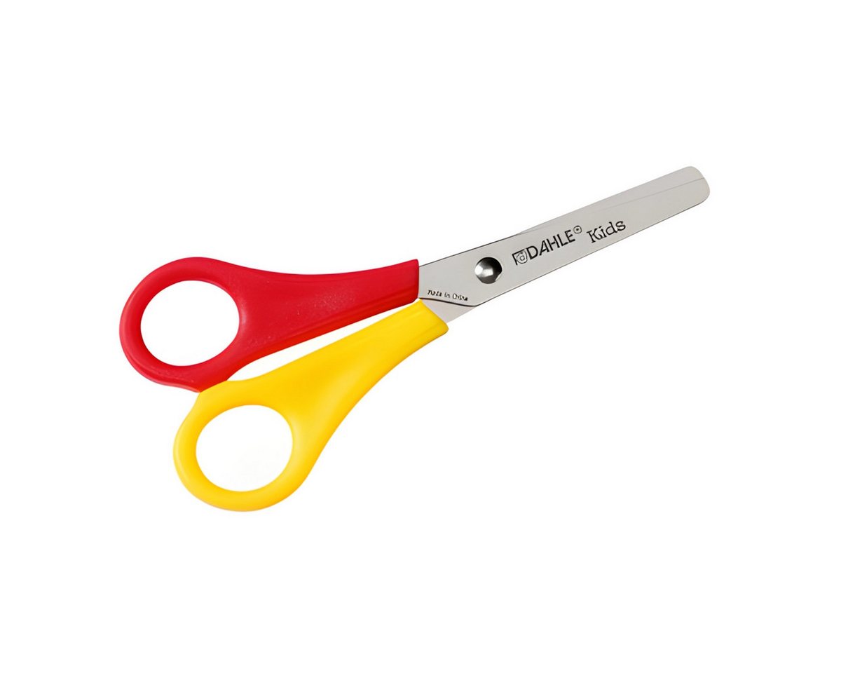 DAHLE Papierscheren Dahle Kinderschere Kids rund 5 Zoll 5 Zoll = 13cm, rot/gelb, Linkshand von DAHLE