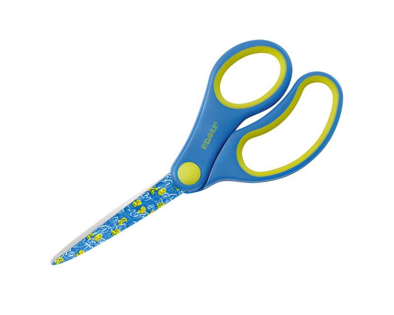 DAHLE Papierscheren Dahle Kinderschere Kids spitz 5,5 Zoll 14cm, blau Motiv: ABC von DAHLE