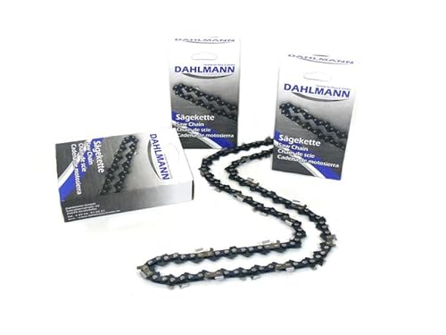 DAHLAMNN Halbmeißel Sägekette 3 Stück 3/8" 25 cm 1,1 mm für MAKITA Akku Kettensäge DUC254 DUC254Z DUC256 DUC256Z von DAHLMANN