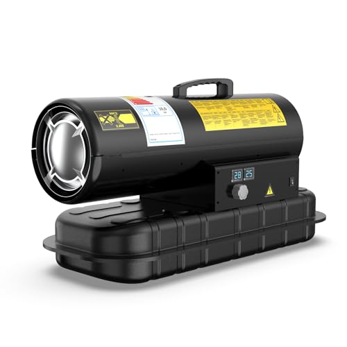 DAHTEC 10 kW Heizkanone Diesel Bautrockner, Großtank Bauheizer, 450 m³/h Heizgebläse mit Thermostat, Ölbeheizung Heizlüfter für Werkstätten, Baustellen und landwirtschaftliche Betriebe DAHTEC 10 kW Heizkanone Diesel Bautrockner, Großtank Bauheizer, 450 m³/h Heizgebläse mit Thermostat, Ölbeheizung Heizlüfter für Werkstätten, Baustellen und landwirtschaftliche Betriebe von DAHTEC